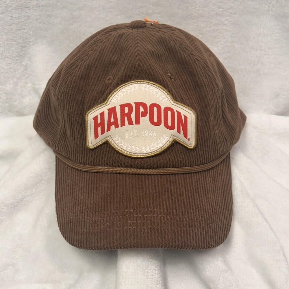 Harpoon IPA Brewery & Beer Baseball Cap Hat Brown‎ Corduroy Nwt